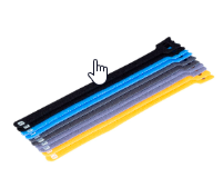 Hook and Loop Fastening Cable Ties, 9 in, 10pcs/pack, Multi Colors